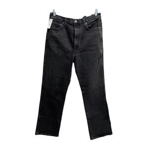 Agolde Panoramic Black Pinch Waist High Rise Kick Women's Jeans Size 30